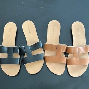 Talbots Black and Brown Women's Sandals